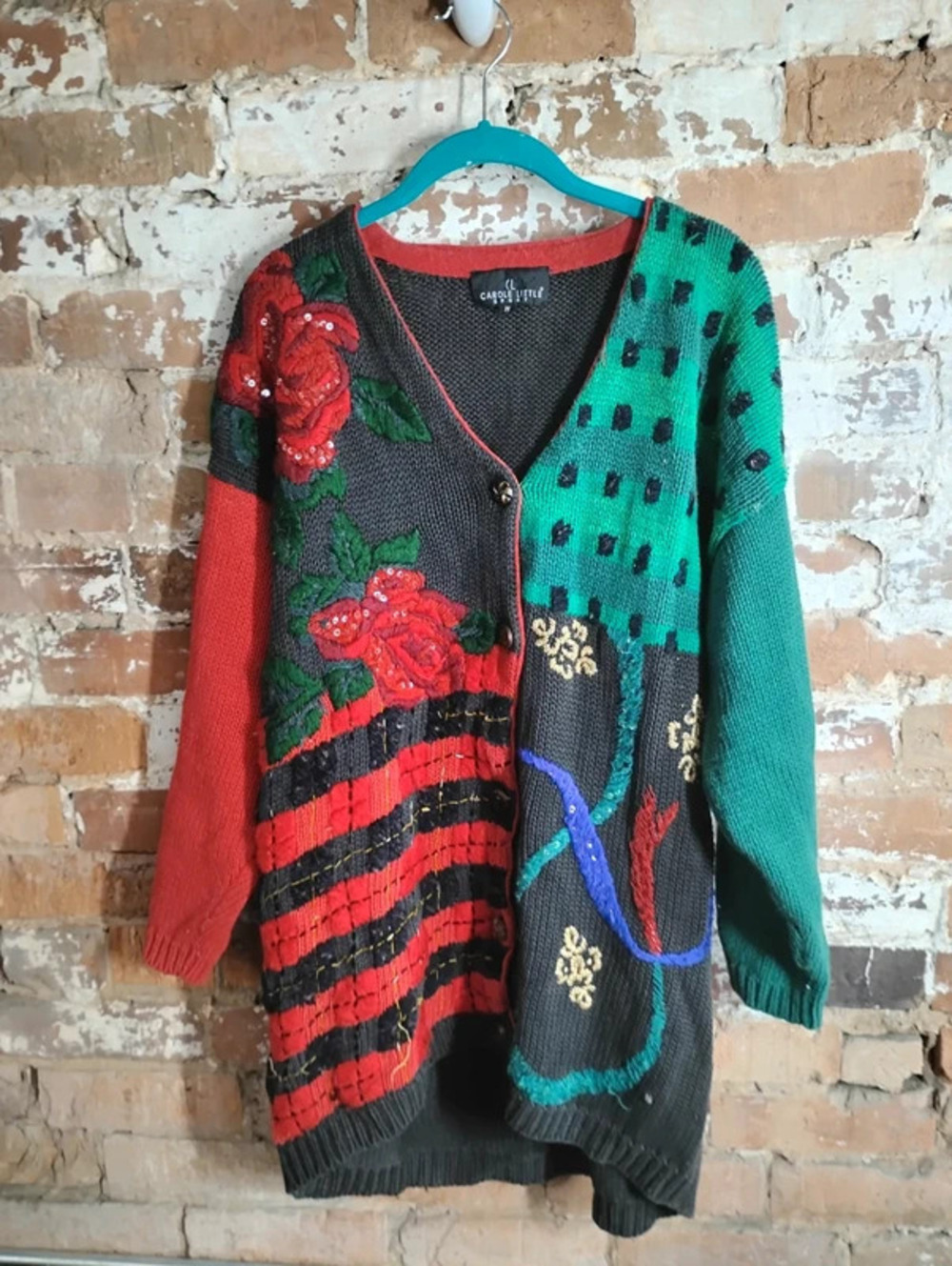 80’s Retro Christmas Art to Wear Sequins M